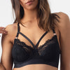 PROJECTME WARRIOR BALCONETTE BLACK CONTOUR NURSING BREASTFEEDING PREGNANCY  BRA - FLEXI UNDERWIRE WITH AMBITION BRAZILIAN BIKINI IN BLACK